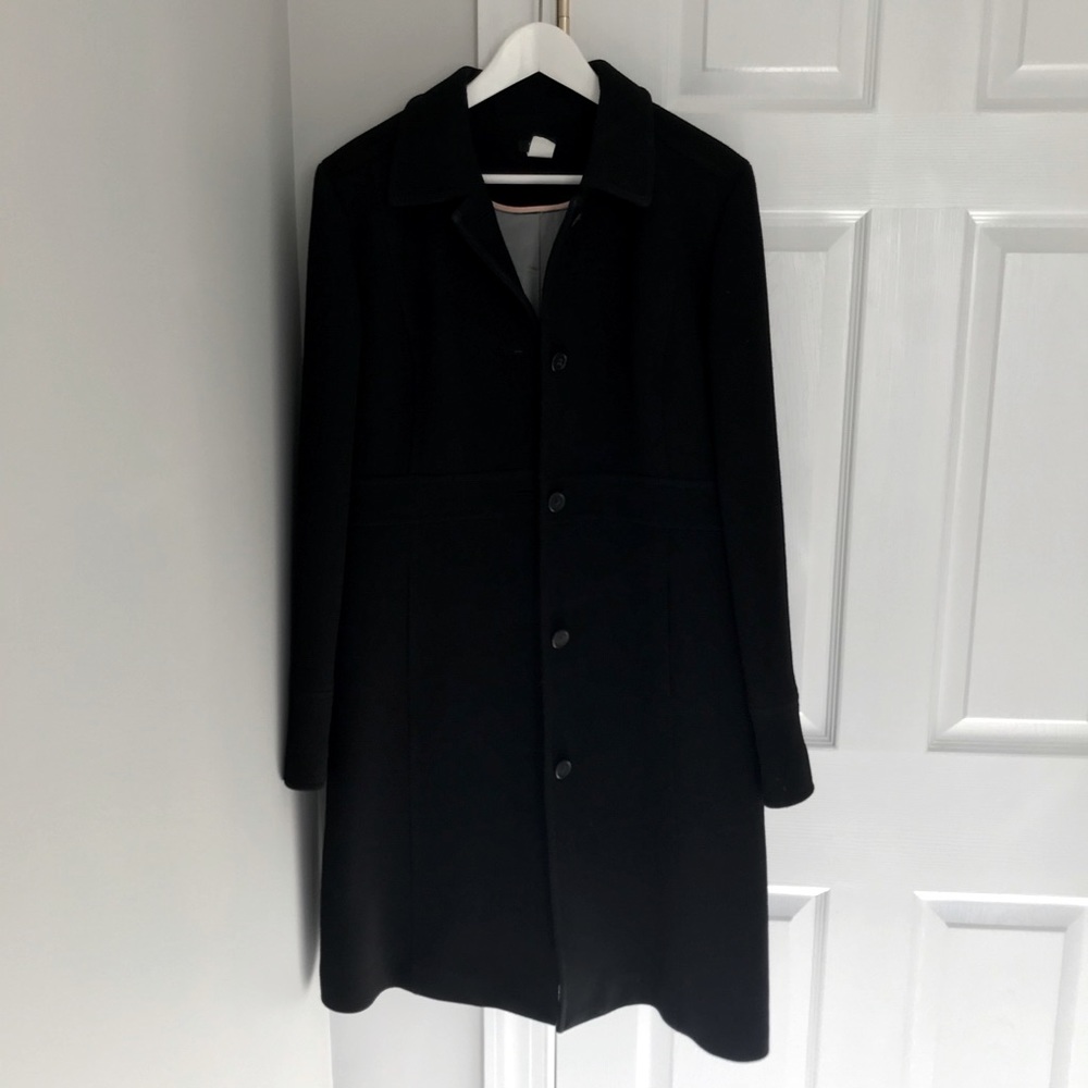 W16 J. Crew Classic Day Coat - Black